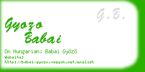 gyozo babai business card