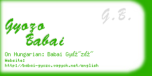 gyozo babai business card